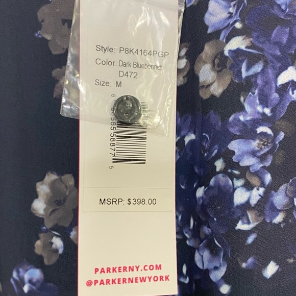 Parker Dark Blue Bonnet Long Sleeve Asymmetrical Dress - - Picture 7 of 10